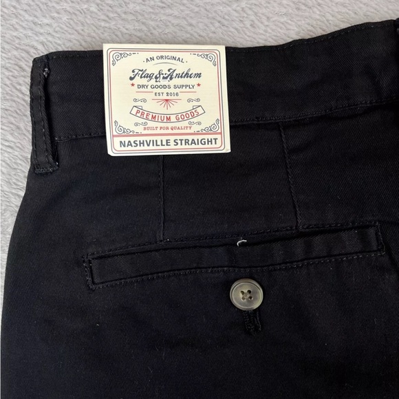 Flag & Anthem mens black stretch Nashville straight leg pants size 34x34 - Picture 8 of 11